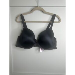 Fenty x Savage Black Satin Plunge‎ Bra Full Coverage Underwire Support 40DDD